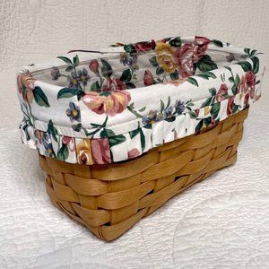 Longaberger 1998 Basket with Horizon of Hope Basket Garden Splendor Liner